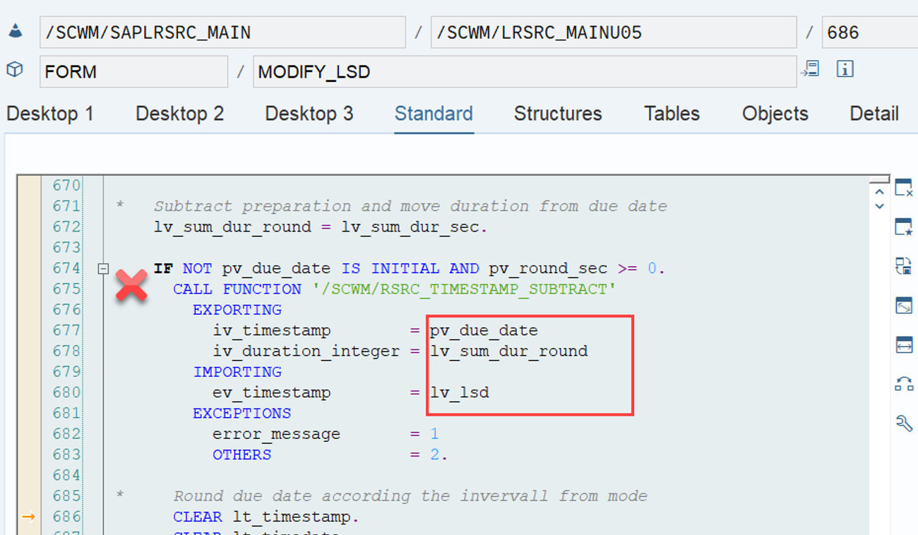 SAP EWM Latest Start Date LSD_34